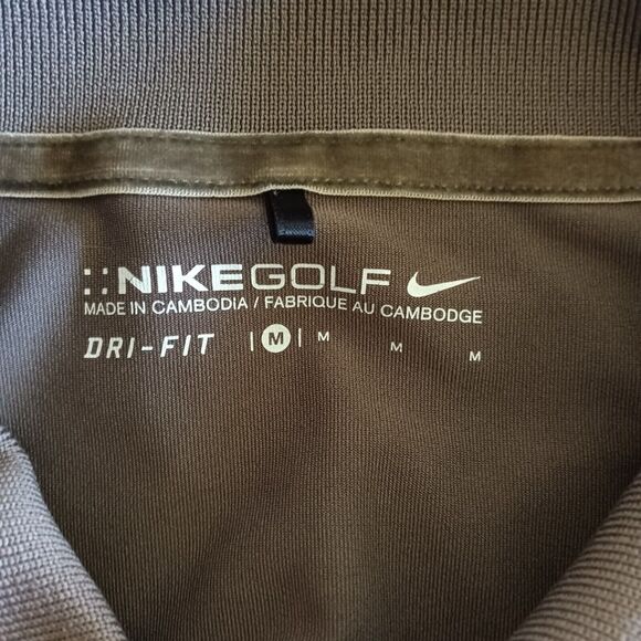 Nike Golf Dry Fit Top Medium Women's Collard Button Gray & Pink Short Sleeve Top - Picture 7 of 8